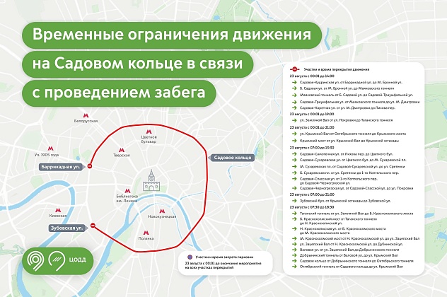 Перекрытия дорог в Москве 3 и 4 октября: для машин закроют ряд улиц и набережных