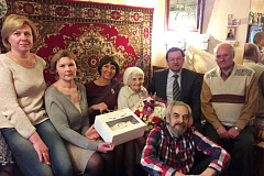 Ветерана поздравили со столетним юбилеем